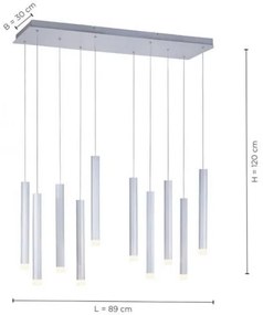 Leuchten Direkt 15206-95 - LED Luster na lanku BRUNO 10xLED/4,8W/230V
