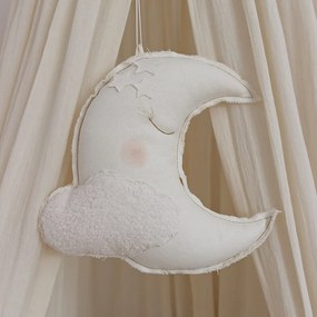 Závesná dekorácia mesiac vanilka 31x31x10cm