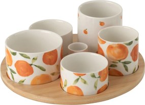 Veľká sada na predjedlá s motívom pomarančov Casa Naranja - Ø 13*8 cm