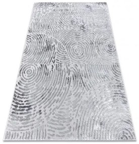 Moderný MEFE koberec 8725 y Odtlačok prstu - Štrukturálny, dve vrstvy rúna sivá Veľkosť: 140x190 cm