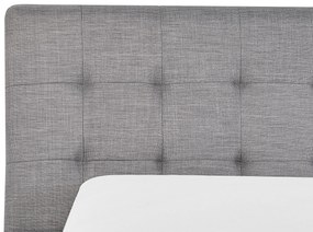 Elegantná sivá čalúnená posteľ 180 x 200 cm LILLE Beliani