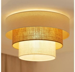 Brilagi-Stropné svietidlo DENVER LUNETA 1xE27/15W/230V pr.45 béžová/hnedá/krémová