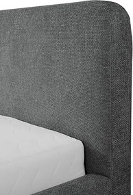 Posteľ Flamingo 180x200 cm, grafitovo šedá štruktúrovaná tkanina