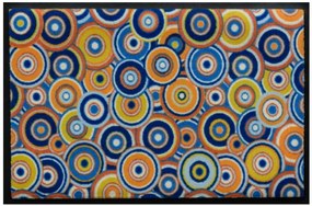 Premium rohožka- retro štýl- farebné kruhy (Vyberte veľkosť: 60*40 cm)