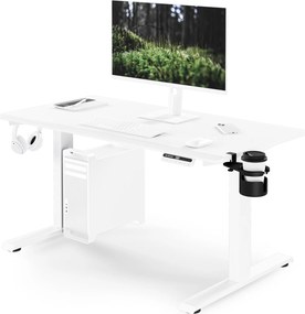Elektrický stôl s nastaviteľnou výškou ergonomický biely,1200x600 mm: ARIA