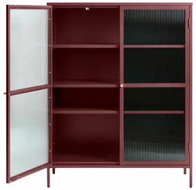 Bronco sklenená skrinka červená 140 cm