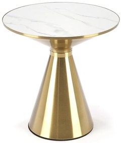 Konferenčný stolík Tribeca biela mramor/zlatá 50
