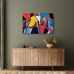 Obraz - Abstrakcia mužov (90x60 cm)
