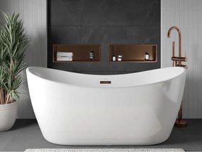 Mexen X-Wall-R, polica na zapustenie s prírubou  60 x 20 cm, medená matná - 19C0602010