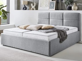 Posteľ Domango 180x200 cm, svetlo šedá látka