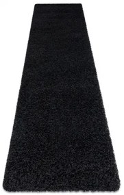 Behúň SOFFI shaggy 5cm čierna - do kuchyne, predsiene, chodby, haly Veľkosť: 60x200cm