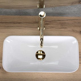 Rea Maria, umývadlo na dosku 520x380x115 mm, biela lesklá, REA-U6980