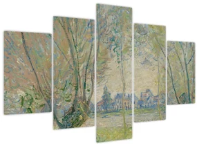 Obraz - Claude Monet, Woman Seated under the Willows, reprodukcia (150x105 cm)