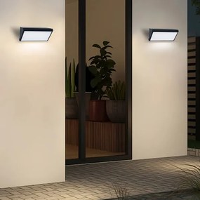 Brilagi - LED RGBW vonkajšie nástenné svietidlo TRIANGLE 1xE27/9W/230V čierna IP65