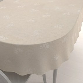 Biante Teflónový oválny obrus TF-076 Kvetinový ornament na režnom 50x100 cm