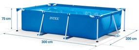 Obdĺžnikový bazén s rámom 15v1, 3x2m, Intex | 28272-15w1