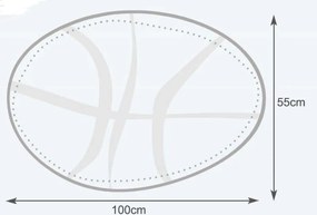 Sedací vak basketbalová farebná lopta ekokoža