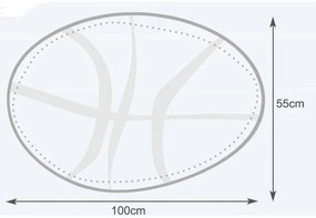 Sedací vak Basketbalová lopta ekokoža TiaHome - Oranžová