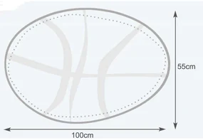Sedací vak basketbalová farebná lopta ekokoža TiaHome