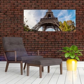 Obraz - Eiffelova farebná veža (120x50 cm)