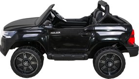 Ramiz Toyota Hilux na batérie pre deti Čierny pickup + pohon 4x4 + diaľkové ovládanie
