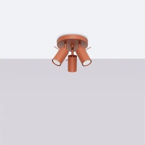 Sollux SL.1509 - Bodové svietidlo RING 3xGU10/10W/230V červená