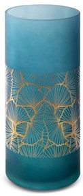 SKLENENÁ VÁZA LIMITED COLLECTION MUSA 15X35 CM TMAVOMODRÁ/ZLATÁ