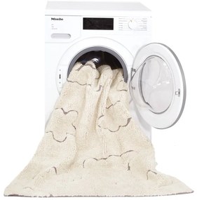 Krémový prateľný ručne tkaný bavlnený detský koberec 90x130 cm Clouds – Lorena Canals