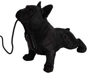 Dekor čierne stolné svietidlo BULDOČEK