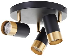 Brilliant - LED Bodové svietidlo VIGOLO 3xGU10/5W/230V čierna/zlatá