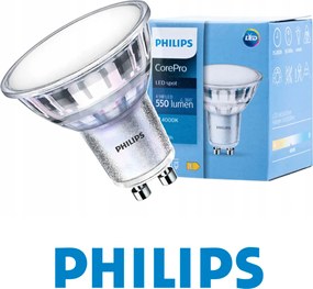 LED žiarovka Philips Corepro GU10 - 4,9 W - 550 Lm - neutrálna biela - Premium