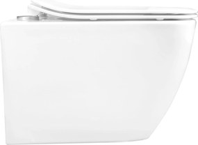 Závesná WC misa so SoftClose sedadlom REA MARTIN SLIM RIMLESS, biela