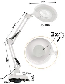 BERGE Stolná LED lampa 8W CCT biela