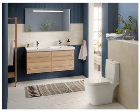 Villeroy & Boch Avento - Dvojité umývadlo 1200x470 mm, s prepadom, alpská biela CeramicPlus 4A23CKR1