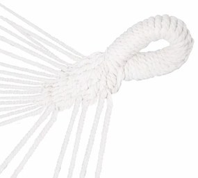 SPRINGOS Závesné hojdacie kreslo 130x100 cm, biele SPRINGOS BORGO II