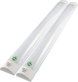 Sada 2 LED žiaroviek 60 cm prisadené panelové svietidlo 18 W 1800 lm denné svetlo farba