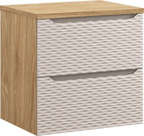 Comad Kúpeľňová skrinka pod doskové umývadlo Ocean Beige 60 béžová/dub olejovaný