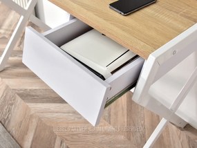 PC stolík Desiguo (dub + biela). Vlastná spoľahlivá doprava až k Vám domov. 1109744