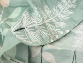 Krepové obliečky WILD FLOWERS mentolové Rozmer obliečky: 70 x 90 cm | 140 x 200 cm