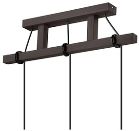 Čierne závesné svietidlo Leon – LAMKUR