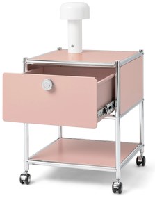 Kovový odkladací stolík »CN3« s 1 zásuvkou, staroružový