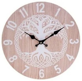 Nástenné hodiny Linden, pr. 34 cm, drevo