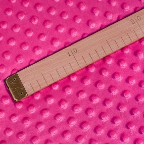 Biante Detské posteľné obliečky do postieľky Minky 3D bodky MKP-018 Purpurové Do postieľky 90x140 a 40x60 cm