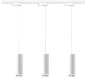 Závesné svietidlo na lankách v lištovom systéme PIPE 3xGU10/10W/230V biele