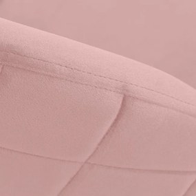 Jedálenská stolička FARGO zamatová, zlatá / ružová