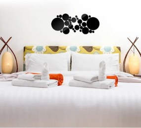 3D nálepky a samolepky, zrkadlové, farebné, dekoračné nálepky, SV000002B- BLACK HEU-