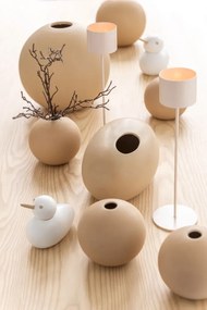 Béžová keramická oválna váza Matt Beige S - 16 * 10 * 10,6 cm