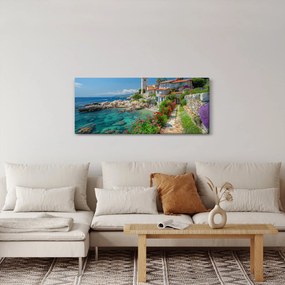 Obraz - Malebné pobrežie dediny (120x50 cm)