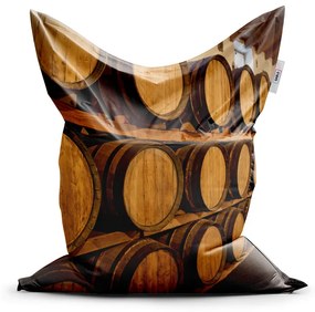 Sablio Sedací vak Drevené sudy - 200x140 cm