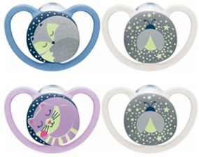NUK Dojčenský cumlík NUK Space Nights 6-18m 2ks/BOX dievča